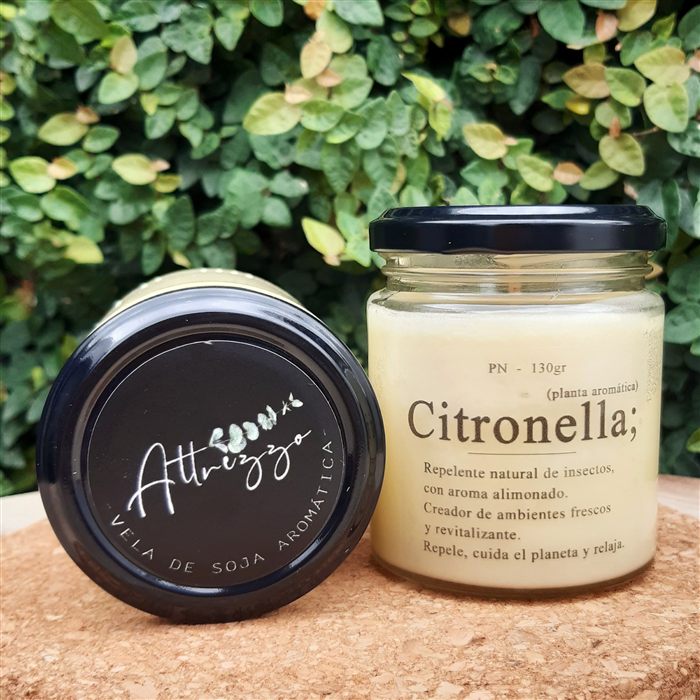 Vela de soja aromática Attrezzo, aroma Citronella